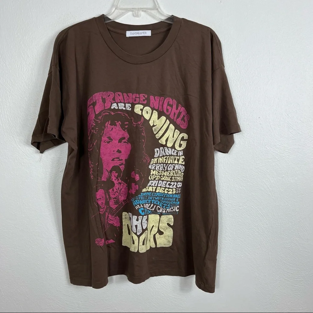 Daydreamer The Doors Strange Nights Are Coming Oversized Slouchy Merch Tee - Picture 2 of 11